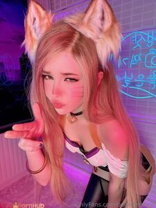 Belle Delphine Cosplay Ahri (Lol) Nude Pussy Spread Onlyfans Photos photo 67