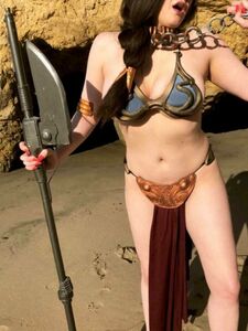 Maitland Ward Nude Slave Leia Cosplay Set Leaked photo 12
