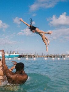 Charli Damelio Sexy Pool Beach Bikini Set Leaked photo 5