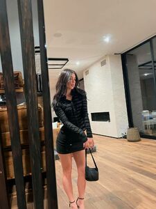 Charli Damelio Sexy Black Mini Skirt Set Leaked photo 7