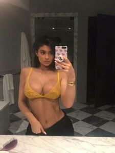 Kylie Jenner Sheer See Through Lingerie Nip Slip Set Leaked photo 2