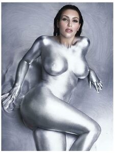 Kim Kardashian Nude Body Paint Outtakes Set Leaked photo 2