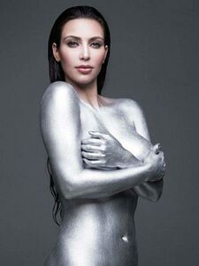 Kim Kardashian Nude Body Paint Outtakes Set Leaked photo 12