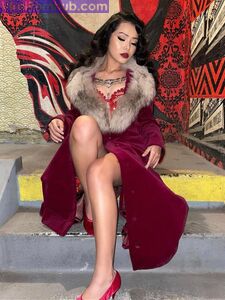Bella Poarch Sexy Red Dress photo 3