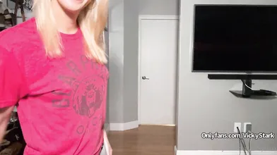 Vicky Stark Striped Theme Nude Try On Onlyfans Video