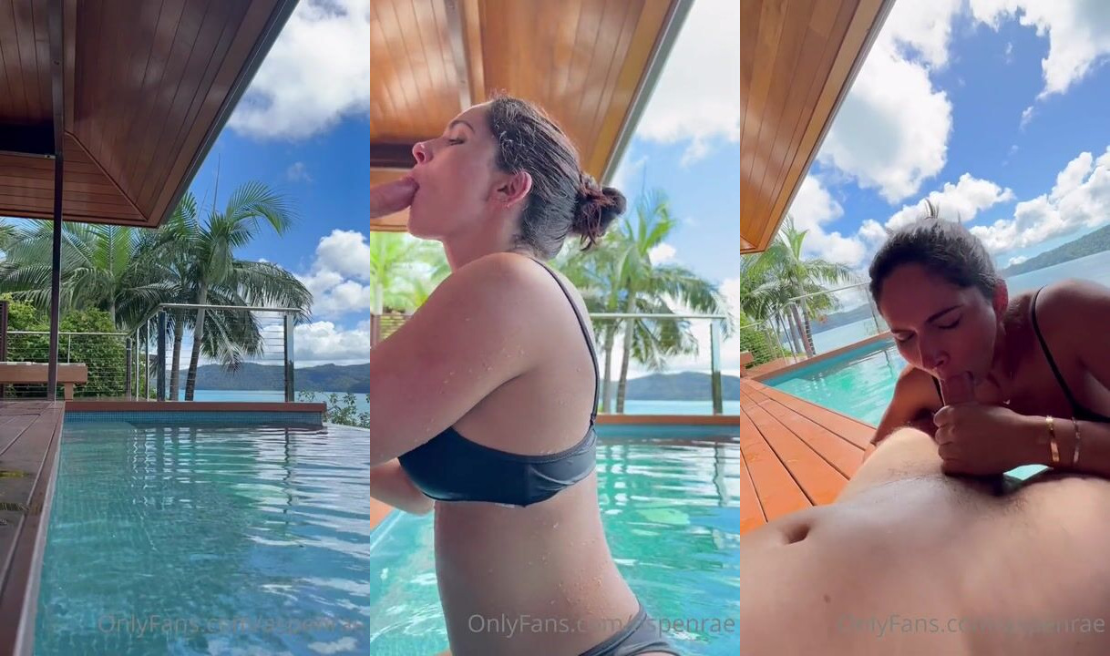 Aspen Rae POV 泳池口交性爱 Onlyfans 视频泄露