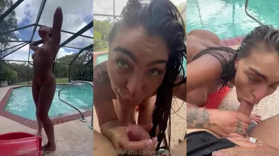 Emily Rinaudo Pool BG Sextape Facial Video Leaked