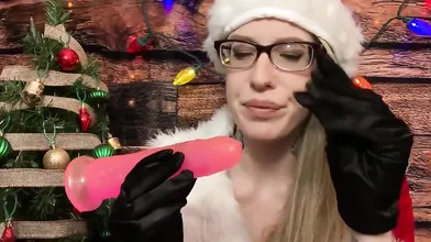 Christmas Dildo Blowjob ASMR- Karuna Satori