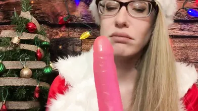 Christmas Dildo Blowjob ASMR- Karuna Satori