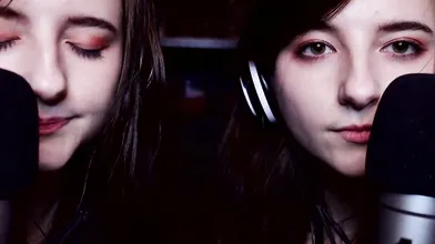AftynRose ASMR Twin Moaning & Kissing Video!