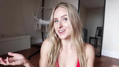 Caroline Zalog Sexy Lewd Tanning Routine