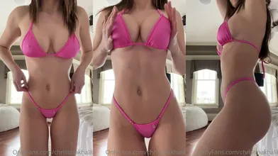 Christina Khalil Pink Bikini Tease Video Leaked