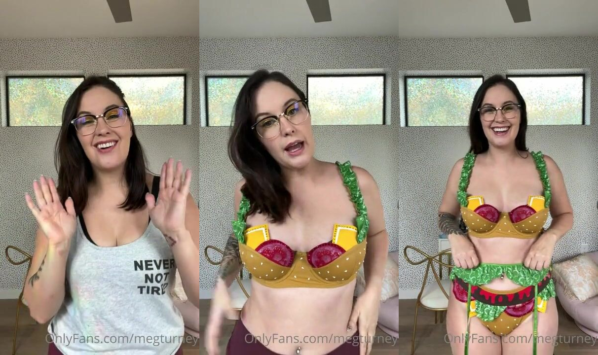 Meg Turney Cheeseburger Lingerie Try On Onlyfans Video Leaked