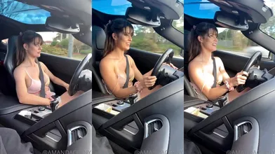 Amanda Cerny Sexy Shirtless Driving OnlyFans Video Leaked