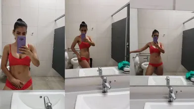 Anabella Galeano Bathroom Mirror Fingering Onlyfans Video Leaked