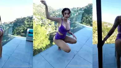 Malu Trevejo Ass Purple Lingerie Onlyfans Video Leaked