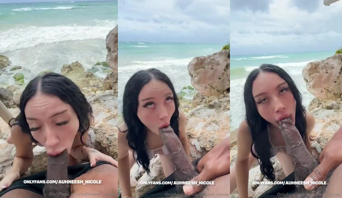 Auhneesh Nicole Outdoor POV Blowjob OnlyFans Video Leaked
