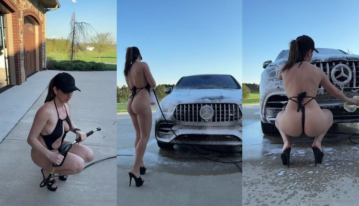 Christina Khalil Car Wash High Heels Onlyfans Video Leaked