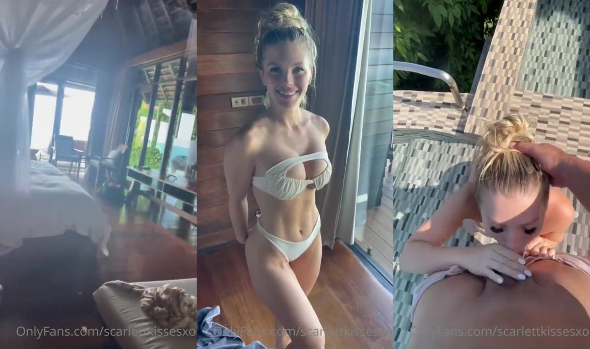 ScarlettKissesXO POV Outdoor Blowjob OnlyFans Video Leaked