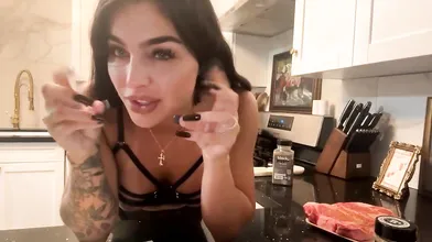 Emily Rinaudo Lingerie Kitchen Livestream OnlyFans Video Leaked