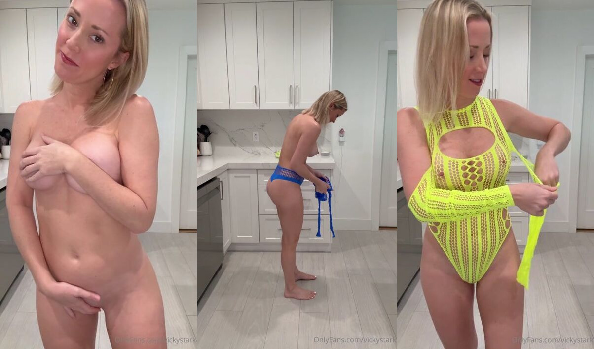 Vicky Stark Nude Mesh Outfits Try On Onlyfans Video Leaked
