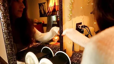 AftynRose ASMR Teasing My Self in Front Of A Mirror