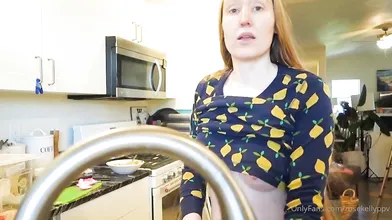Rose Kelly Kitchen Nipple Tease Video Leaked