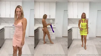 Vicky Stark Nude Mesh Outfits Try On Video Leaked