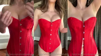 Christina Khalil Nipple Slip Red Corset Haul Video Leaked