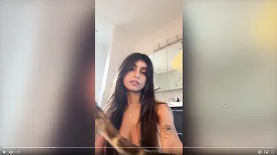Mia Khalifa Perky Boobs And Bare Ass Tease Video Leaked