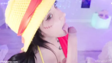 Cherry Crush Luffy Cosplay from One Piece Video Leaked