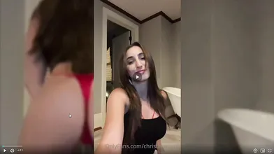 Christina Khalil Red Lingerie Striptease Video Leaked