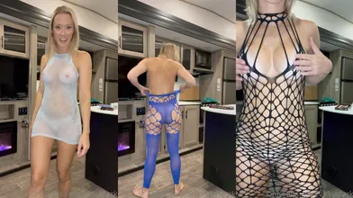 Vicky Stark Mesh Mini Dress Try On Haul Video Leaked