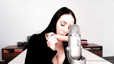 Angela White ASMR JOI Dildo Blowjob Video Leaked