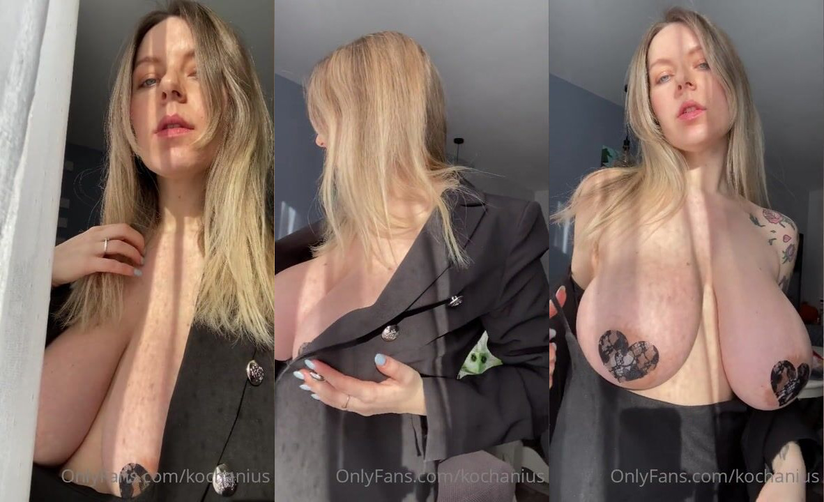 Anna Kochanius Nude Nipple Pasties Tease Video Leaked