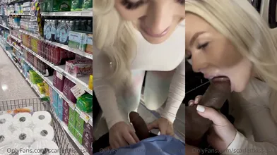 ScarlettKissesXO Parking Lot Blowjob Facial Video Leaked