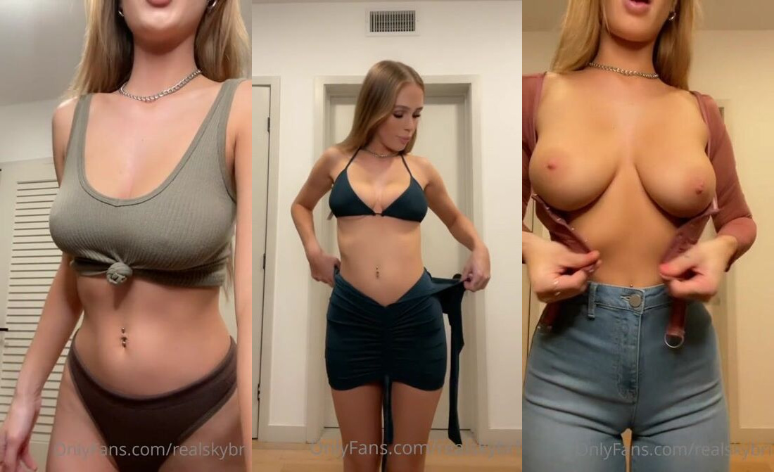 Sky Bri Nude Lingerie Try On Haul Onlyfans Video Leaked