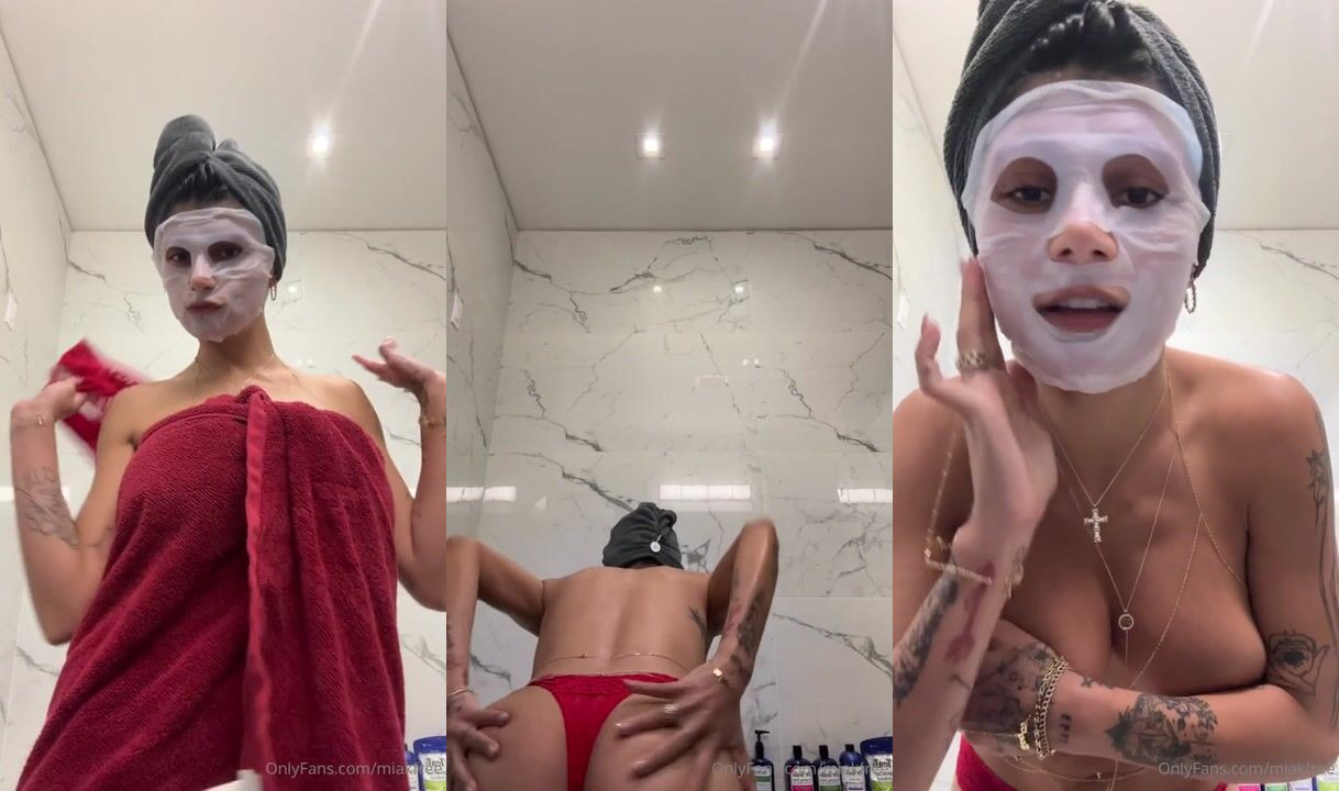 Mia Khalifa Boob Slip Face Mask PPV Video Leaked