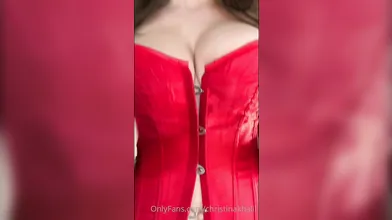 Christina Khalil Red Corset Onlyfans Video Leaked