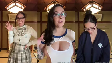 Meg Turney Nude Japanese Dress Try On Onlyfans Video