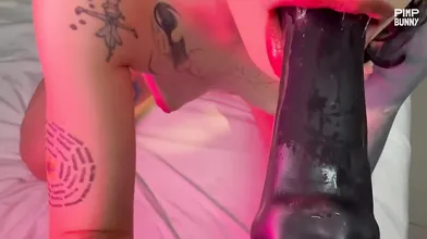 Michelle Star Blows A Squirting Dildo