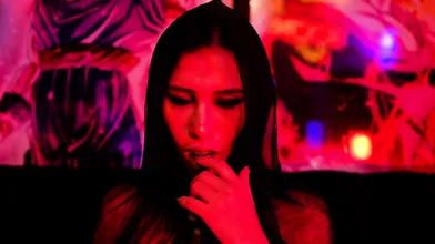 Vampire Dulce Pinky Screws Her Pussy With A Dildo