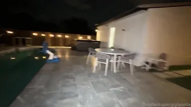 Gigilysette's Leaked Pool Pussy Stretching with JMac Creampie