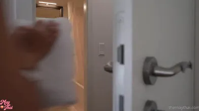 HD May Thai's Steamy Maid Encounter with Boss Pounding