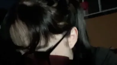 Pierced Goth Girl Spitreligion Gives A Blowjob Outdoors