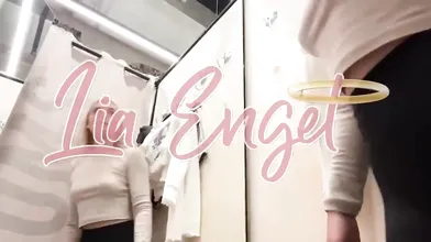 Lia Engel Rides Her Dildo In A Fitting Room