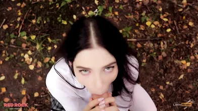 Schoolgirl Gets Fucked Outdoors After Class