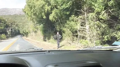 Cam Nair Gives A Blowjob To A Stranger In The Woods