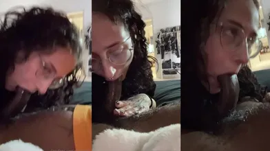 Chlolunaa Gives A BBC A Sloppy Blowjob