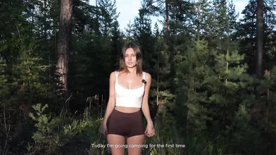 MurkaMeow Masturbates Her Pussy Inside A Tent